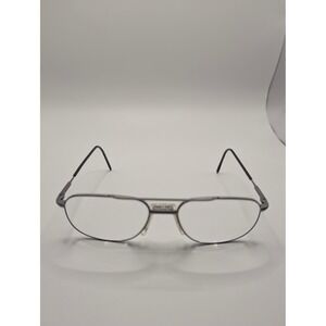 Safilo Elasta Vintage Aviator Eyeglasses Gunmetal Titanium Double Bridge E-13